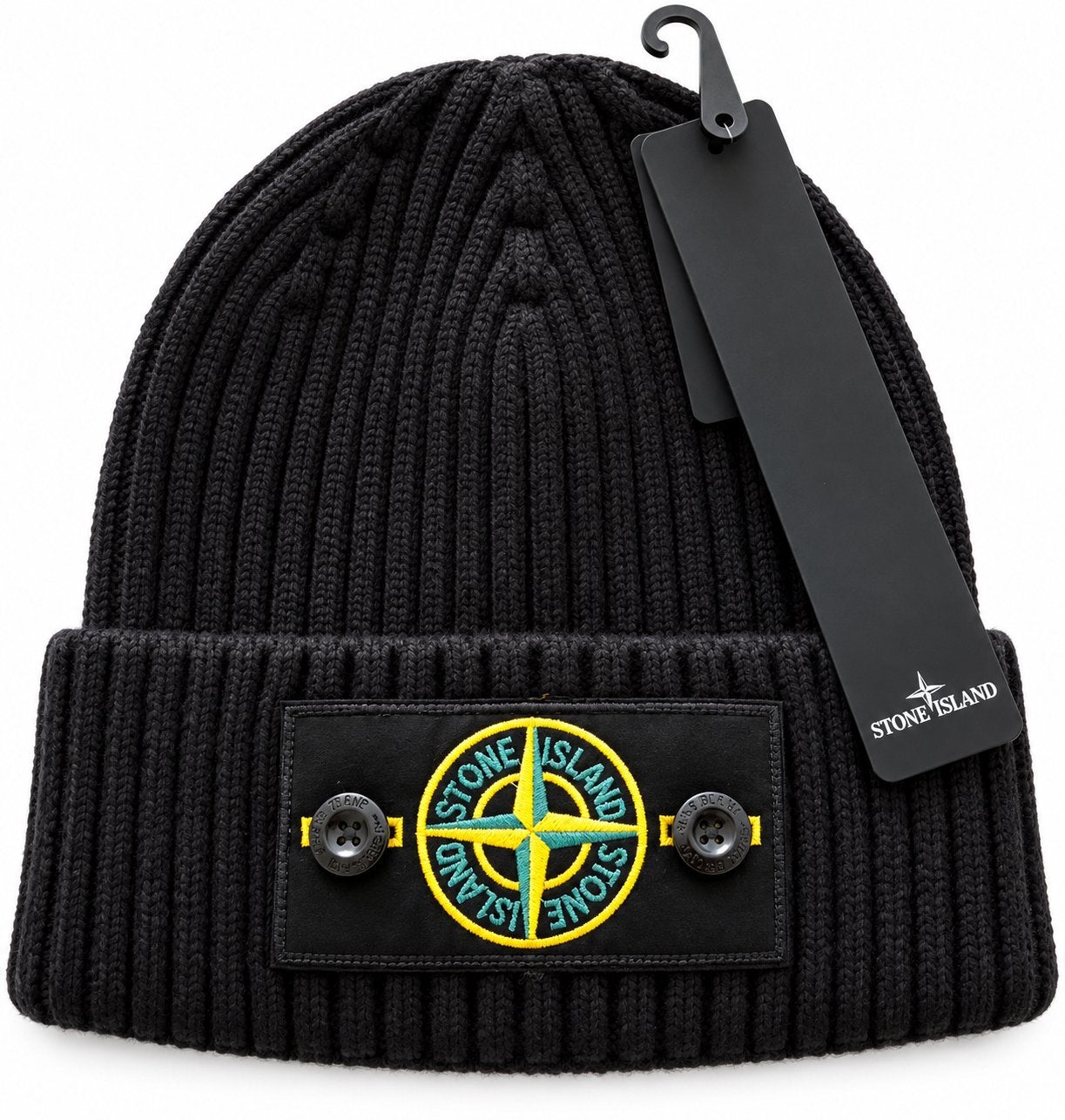 Stone Island Muts Zwart Beanie Nieuw met Label, Kleding | Heren, Verzenden, Nieuw, Overige maten, Muts