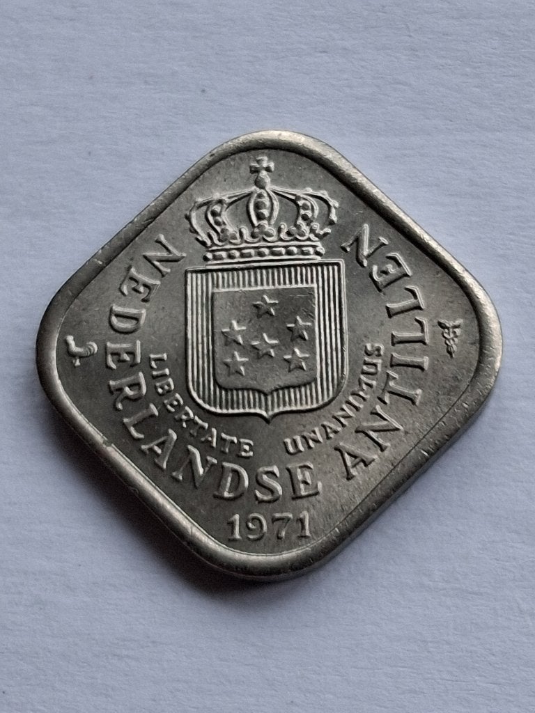 5 cent 1971 Nederlandse Antillen, Ophalen of Verzenden, Koningin Juliana, 5 cent, Losse munt