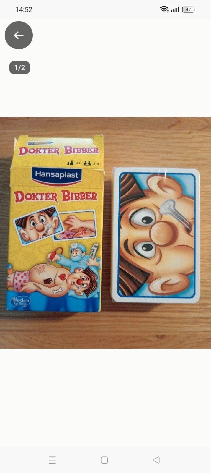 Dokter Bibber Kaartspel - Hasbro Hansaplast, Ophalen of Verzenden, Zo goed als nieuw, Drie of vier spelers, Hasbro