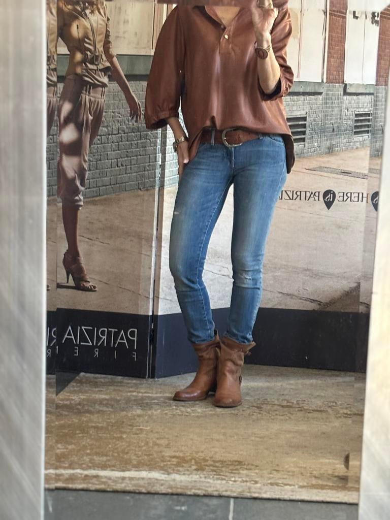Skinny 7 for all mankind, Ophalen of Verzenden, Zo goed als nieuw, Blauw, W27 (confectie 34) of kleiner
