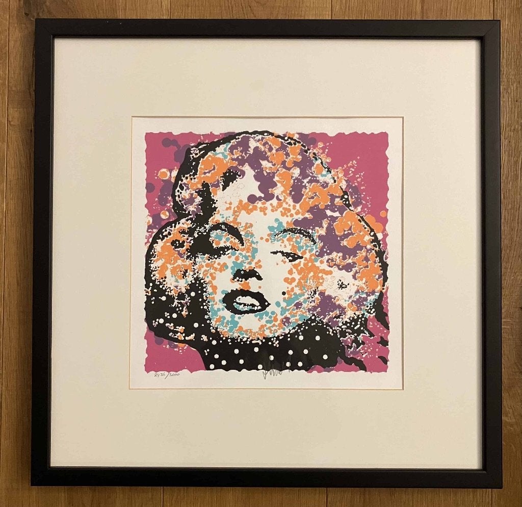 Marilyn Monroe zeefdruk (roze) van kunstenaar Ad van Hassel, Antiek en Kunst, Ophalen of Verzenden