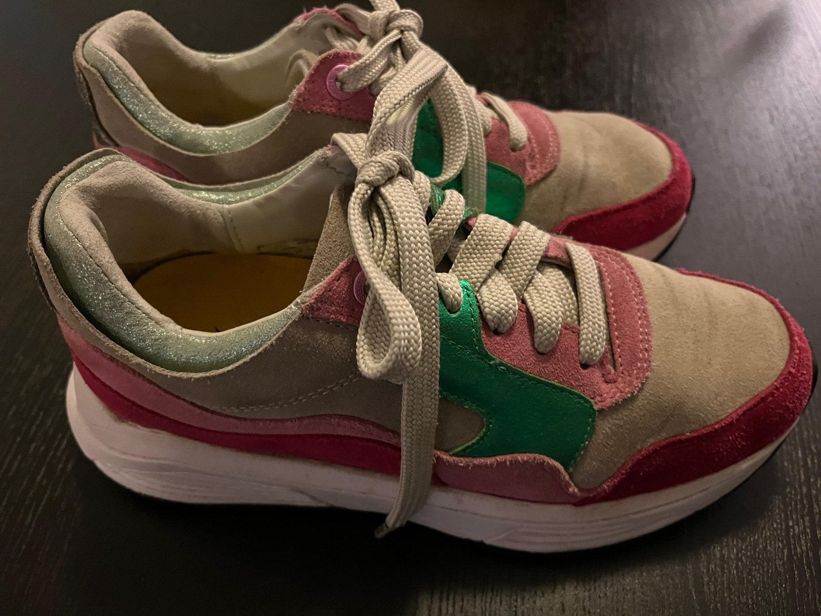 Xsensible sneakers bont roze groen maat 37, Ophalen, Meisje, Schoenen, Zo goed als nieuw