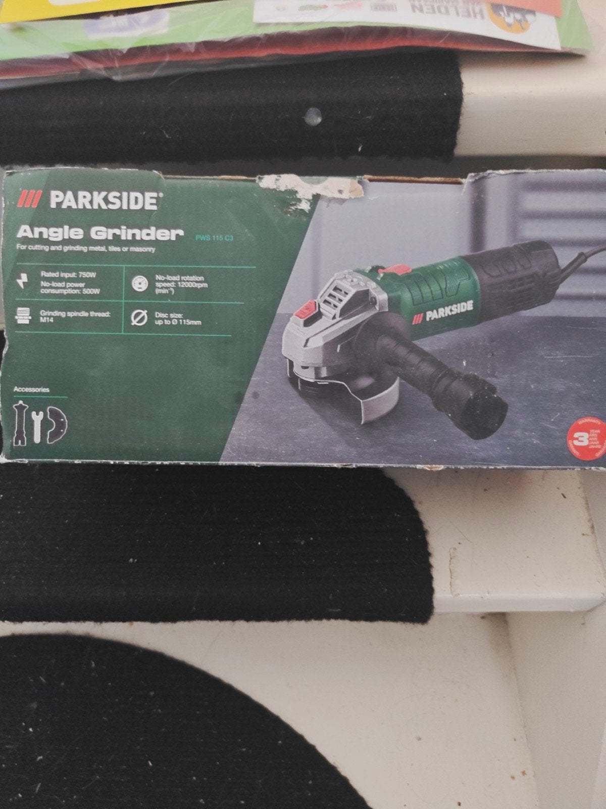 Parkside Haakse Slijper - Gebruikt, 750W, Ophalen of Verzenden, Gebruikt, 600 tot 1200 watt, Overige typen