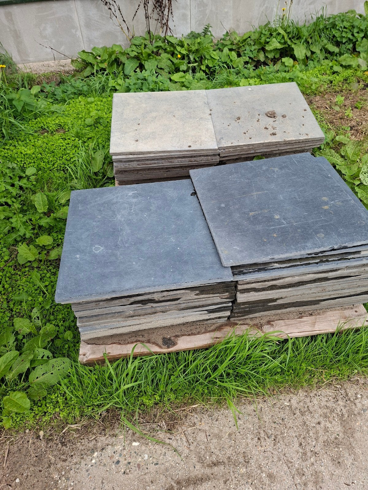 terras tegels 60x60 3 cm dik, Ophalen, Gebruikt, 10 m² of meer, Beton