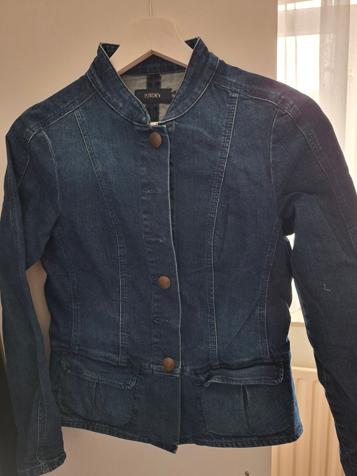 spijkerjasje purdey maat 36, Blauw, Ophalen of Verzenden, Zo goed als nieuw, Purdey