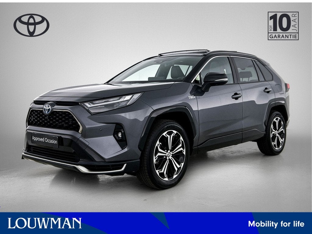 Toyota RAV4 2.5 Plug-in Hybrid AWD Bi-Tone Plus | Schuif/Kan, Auto's, Automaat, 12 maanden, Zwart, 4 cilinders
