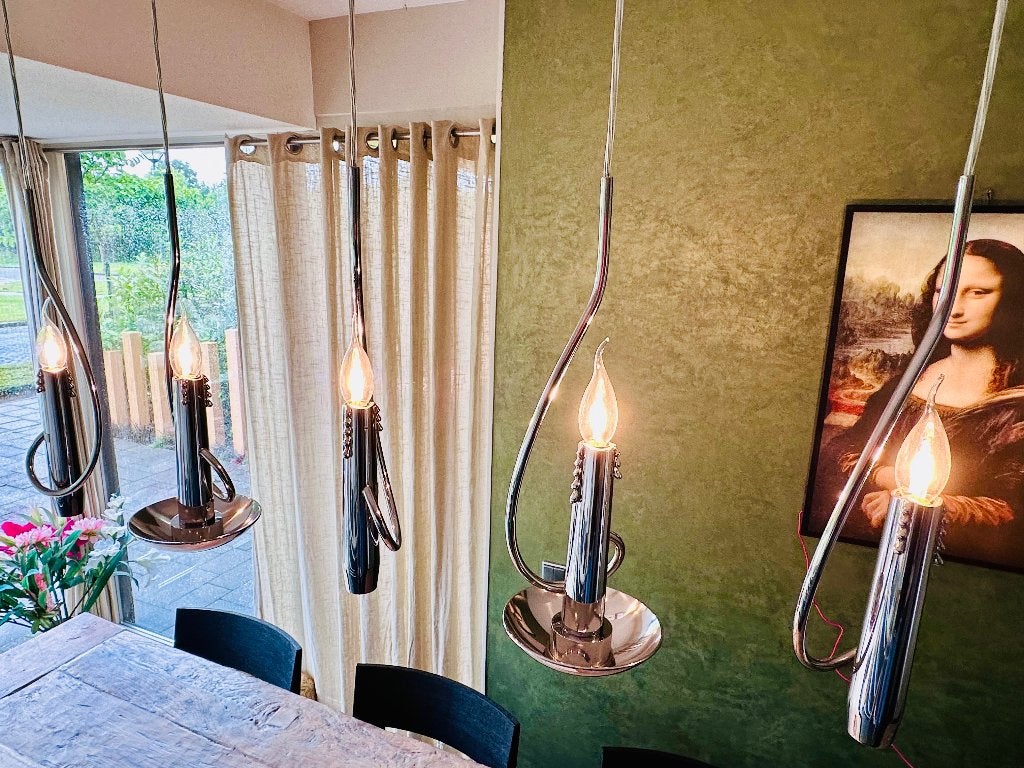 Brand van Egmond Floating Candles hanglamp 112 cm, Ophalen, Gemerkt, Zilver, Metaal