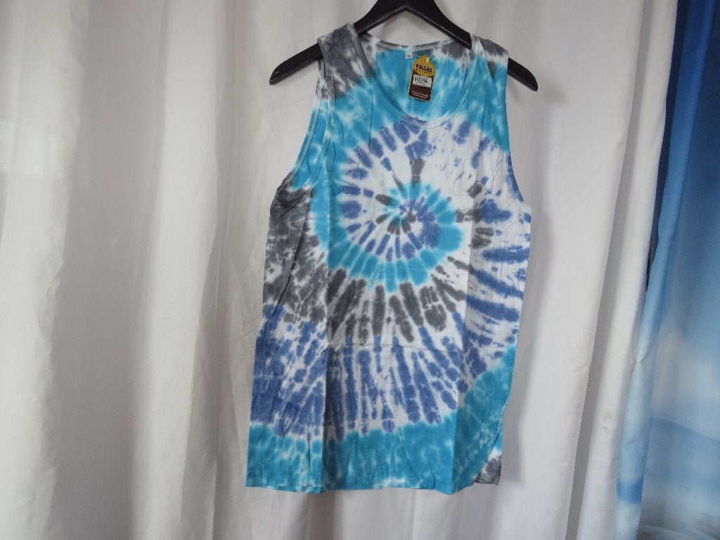nieuwe singlet top blauwe batik uit bali mt xl = 48, Nieuw, Ophalen of Verzenden, Krisna dewi bali, Maat 48/50 (M)