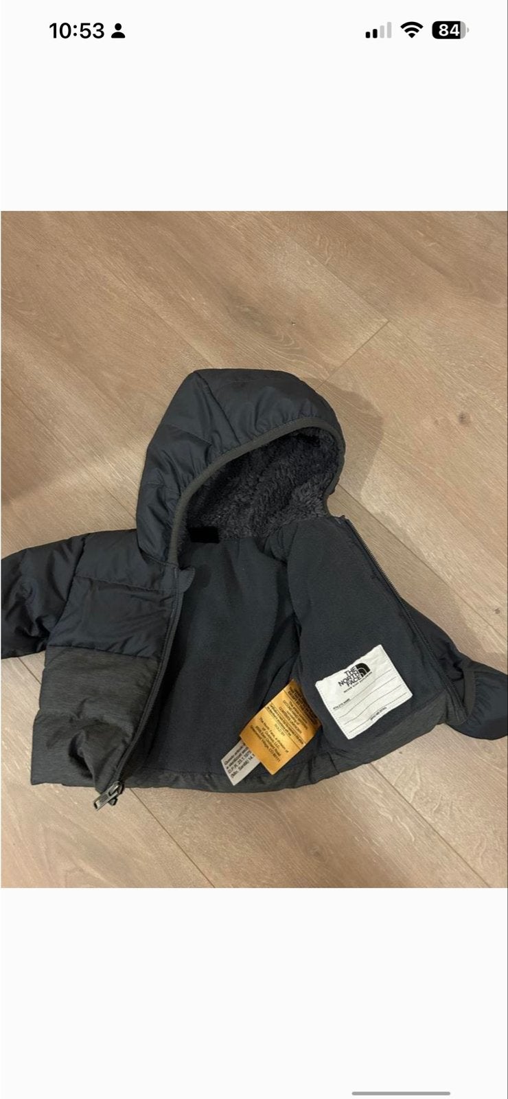 The North Face Baby Winterjas - Zwart/Grijs, Ophalen of Verzenden, Nieuw, Jongen of Meisje
