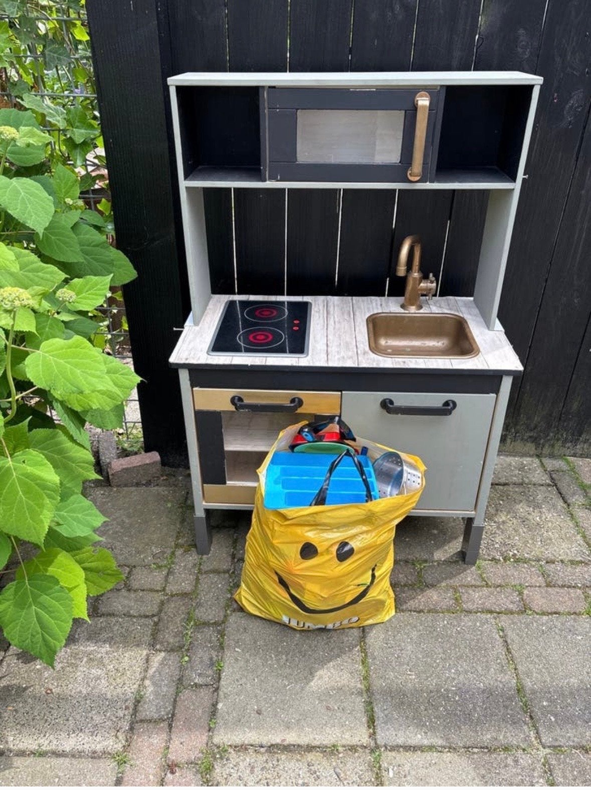 IKEA kinderkeukentje met tas vol speelgoed, Ophalen of Verzenden, Gebruikt, Jongen of Meisje