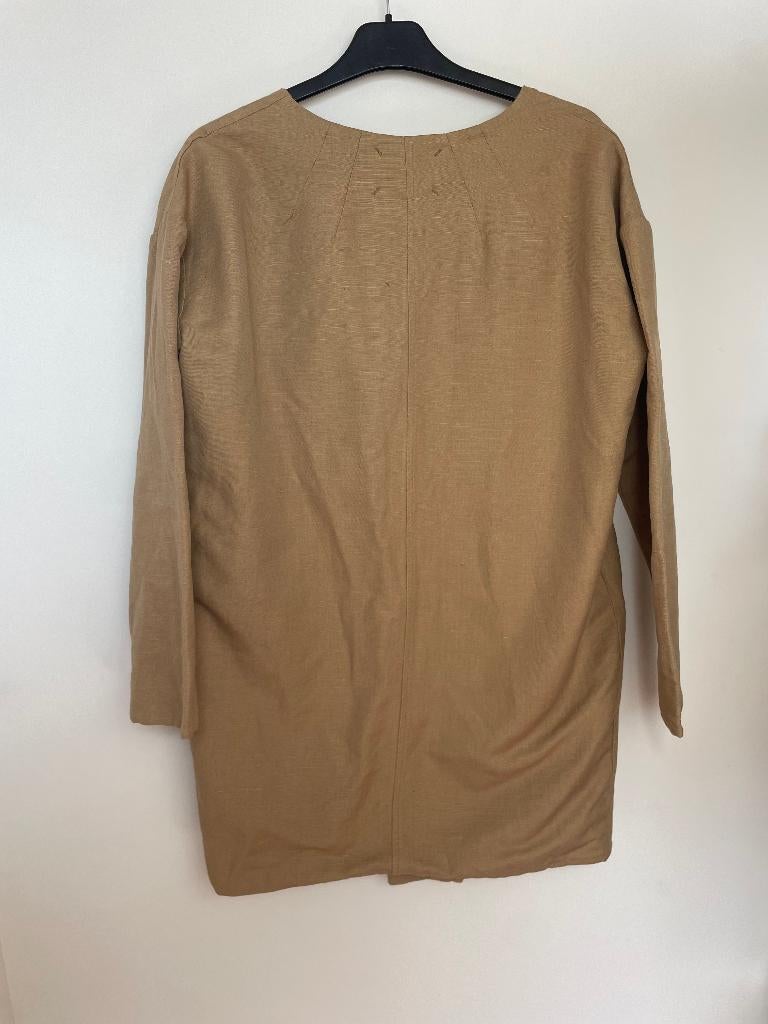 Leon & Harper blazer maat S linnen oversized lang bruin, Leon & Harper, Bruin, Leon & Harper, Valentin@leonandharper.com