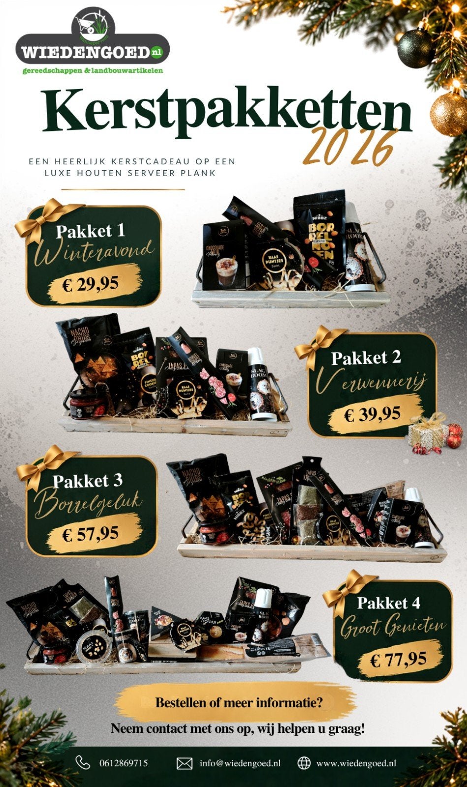 Sfeervolle kerstpakketten, Diversen, Ophalen, Nieuw