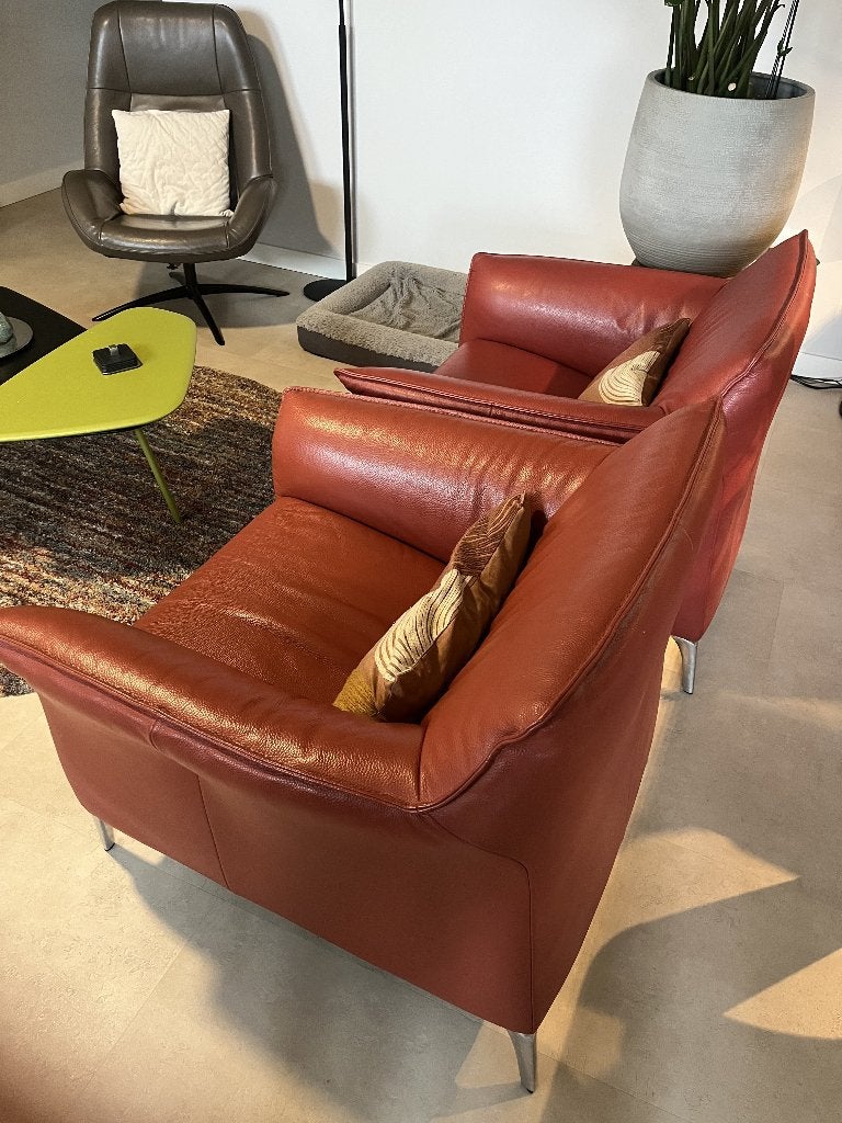 Leolux Mayon fauteuil leer, Huis en Inrichting, Fauteuils, Zo goed als nieuw, Leer, 75 tot 100 cm, 75 tot 100 cm, Ophalen