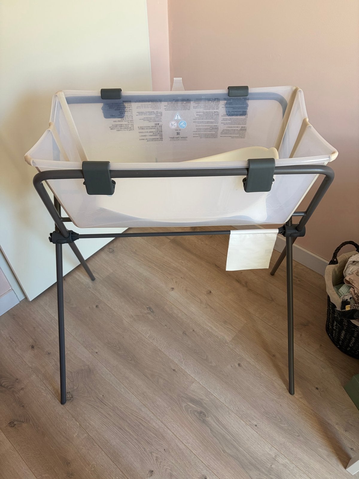 Stokke Flexi Bath met standaard en badzitje, Zo goed als nieuw, Badje, Standaard, Ophalen
