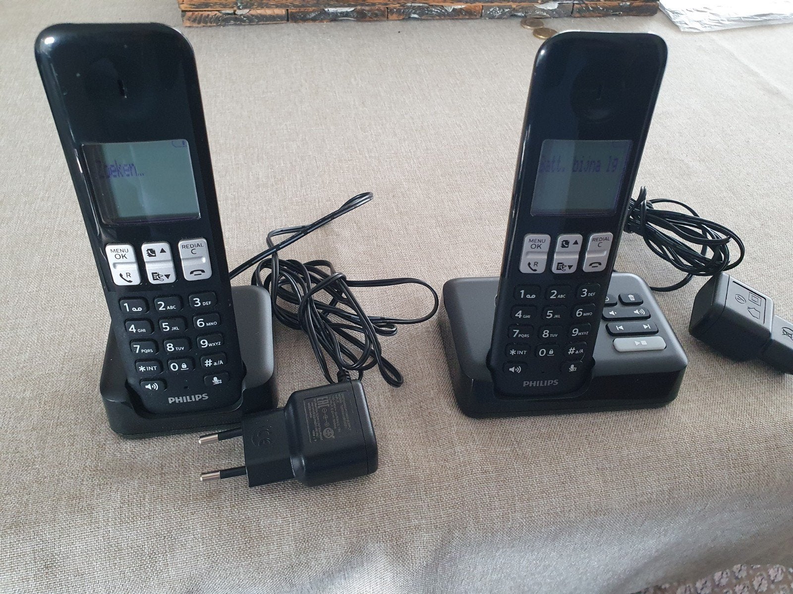 huistelefoon duo philips telefoon huis telefoon, Telecommunicatie, Ophalen of Verzenden, Zo goed als nieuw, 2 handsets