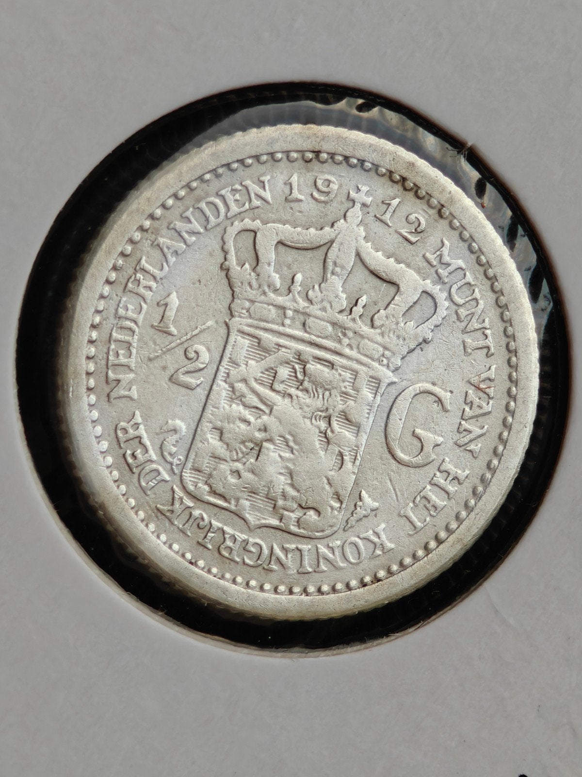 1/2 Gulden 1912 Koningin Wilhelmina Zilveren Munt, Postzegels en Munten, ½ gulden, Zilver, Ophalen of Verzenden, Koningin Wilhelmina