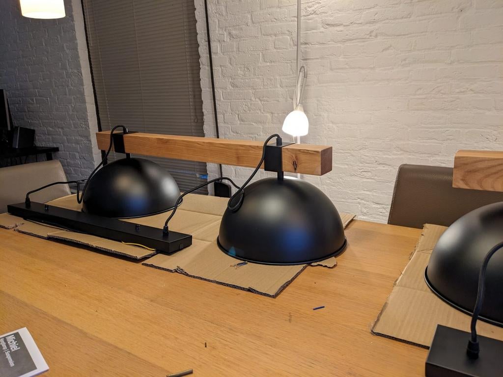 GAMMA hanglamp Michiel zwart Ø33 cm, Ophalen, Nieuw, Minder dan 50 cm