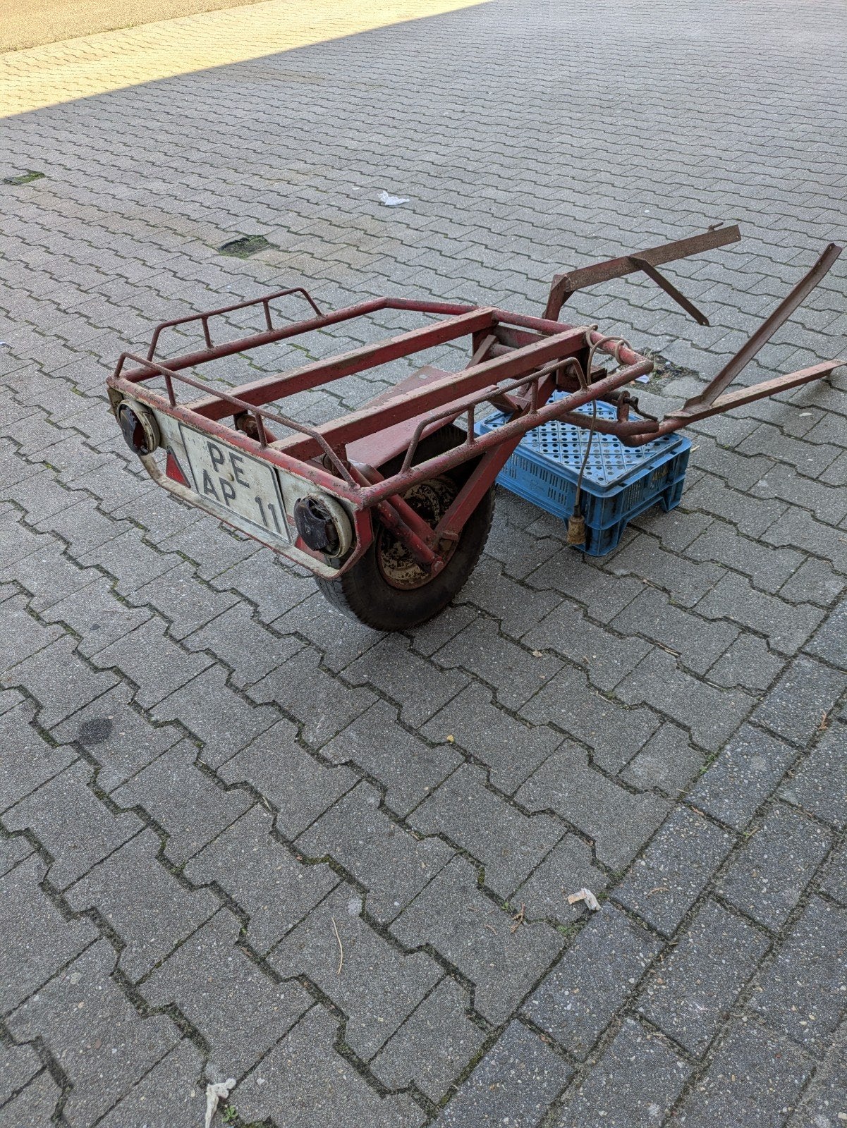 eenwielige aanhanger, Oostblok vintage, Ophalen