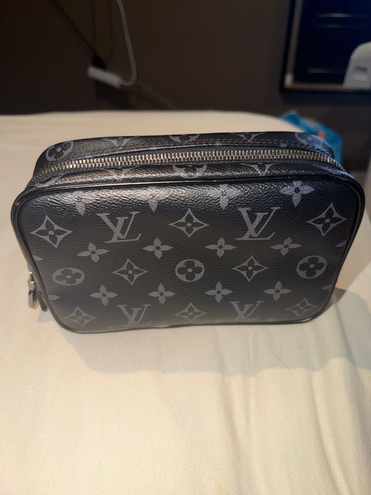 Louis Vuitton Toilettas Monogram Eclipse Canvas Zwart, Ophalen of Verzenden, Zo goed als nieuw, Zwart, Heer of Dame