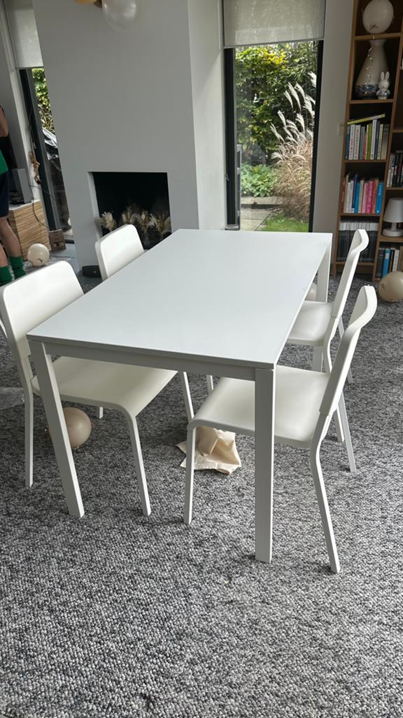 Ikea melltorp tafel 75 bij 125 cm, Huis en Inrichting, Ophalen, 100 tot 150 cm, 50 tot 100 cm, Zo goed als nieuw