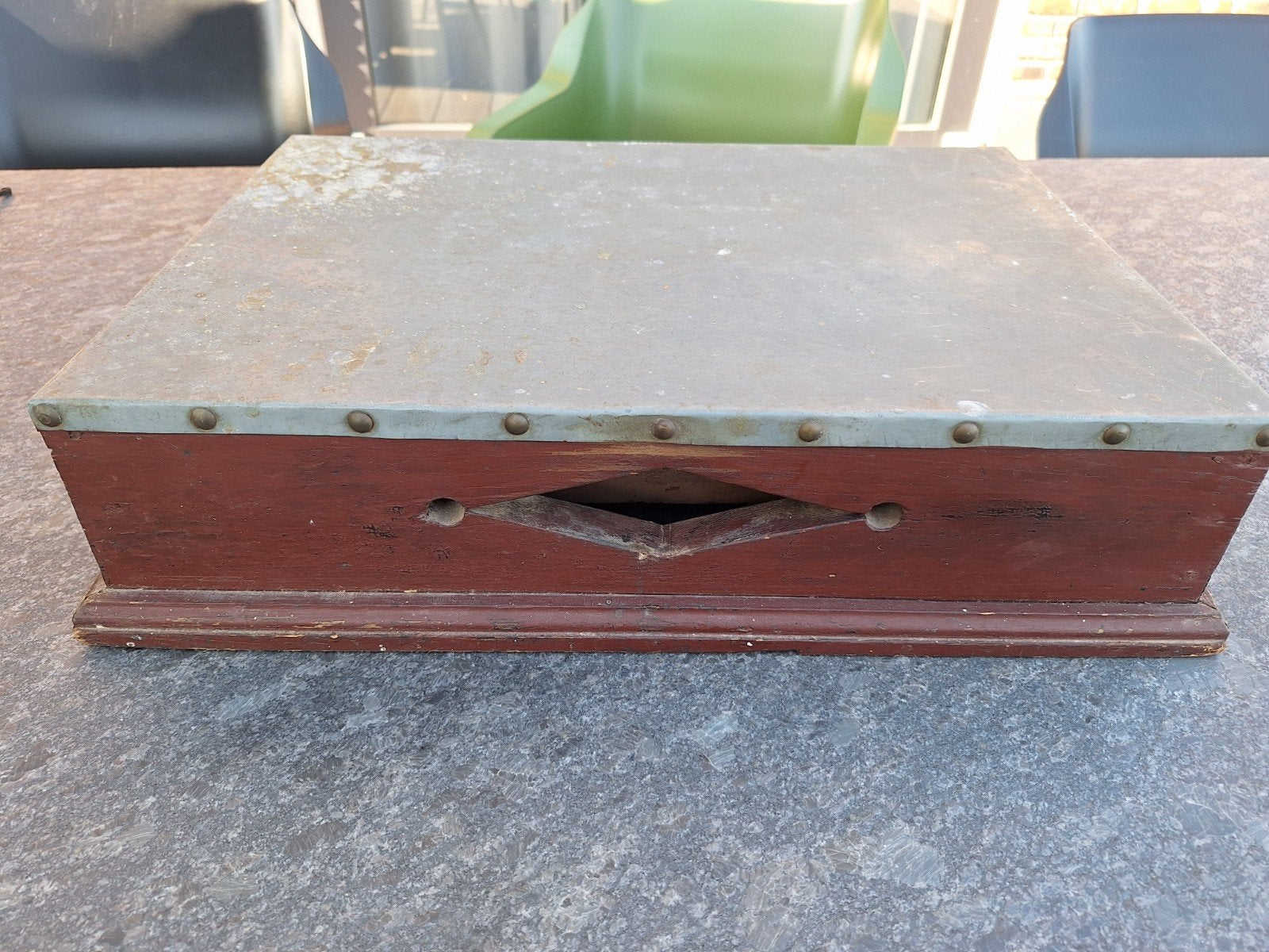 Antieke voetenstoof met kolen lade 53x38x12 cm hoog stoof, Antiek en Kunst, Ophalen of Verzenden