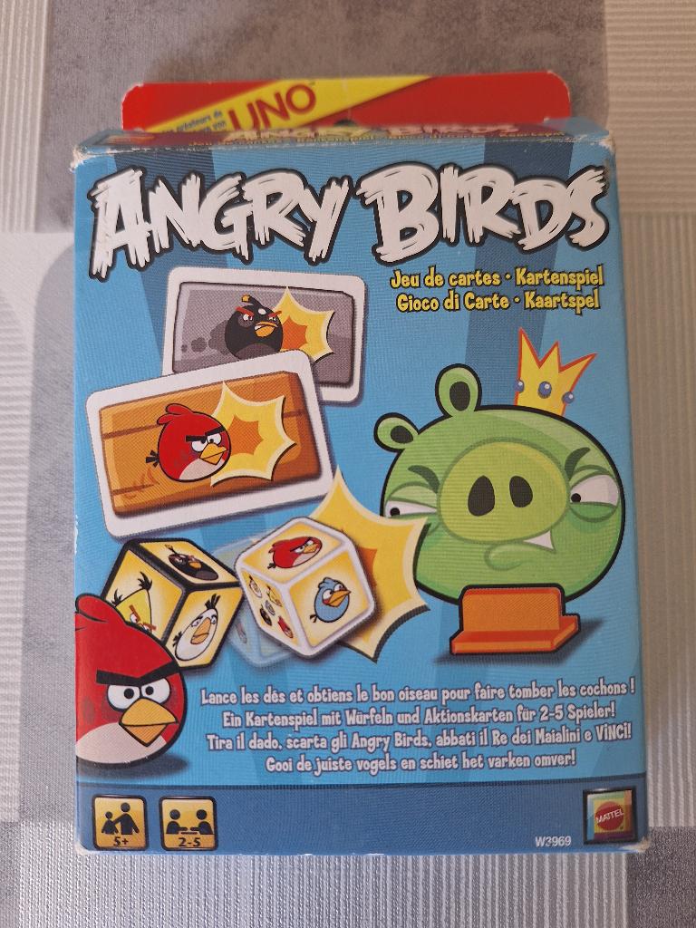 Te koop kaartspel Angry Birds, Vijf spelers of meer, Ophalen of Verzenden, Gebruikt, Mattel Games