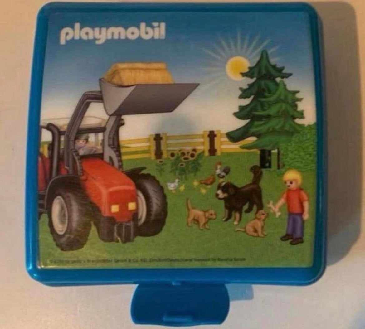 Playmobil Broodtrommel / fruitdoosje Boerderij Uniek, Kinderen en Baby's, Ophalen of Verzenden, Zo goed als nieuw