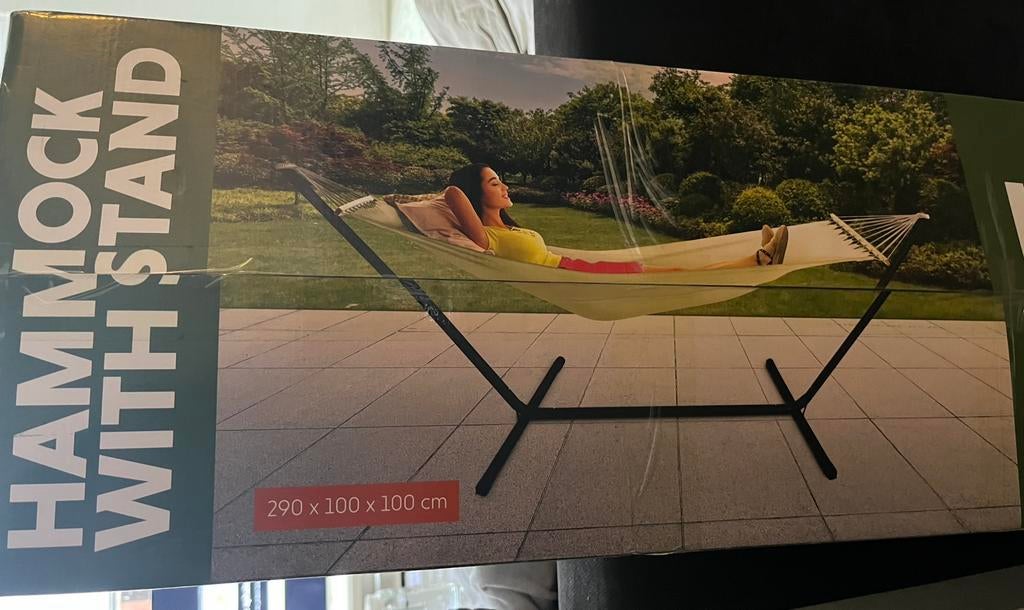 Hammock with stand, Tuin en Terras, Hangmatten, Meerpersoons, Nieuw, Ophalen of Verzenden, Met standaard