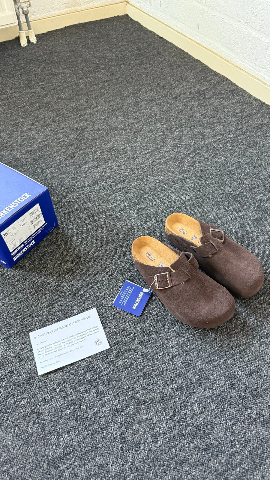 Nieuwe Birkenstock Boston BS Maat 36 Mocha, Slippers, Bruin, Verzenden, Nieuw