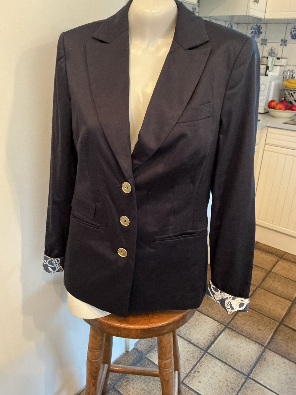 Madeleine donkerblauw blazer maat M, zo goed als nieuw, Maat 38/40 (M), Blauw, Ophalen of Verzenden, Zo goed als nieuw