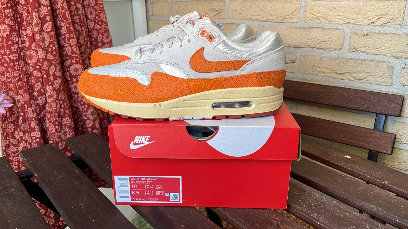Nike Air max 1 Orange Master oranje WK Sneaker US8,5 42, Overige kleuren, Nieuw, Ophalen of Verzenden, Sneakers of Gympen