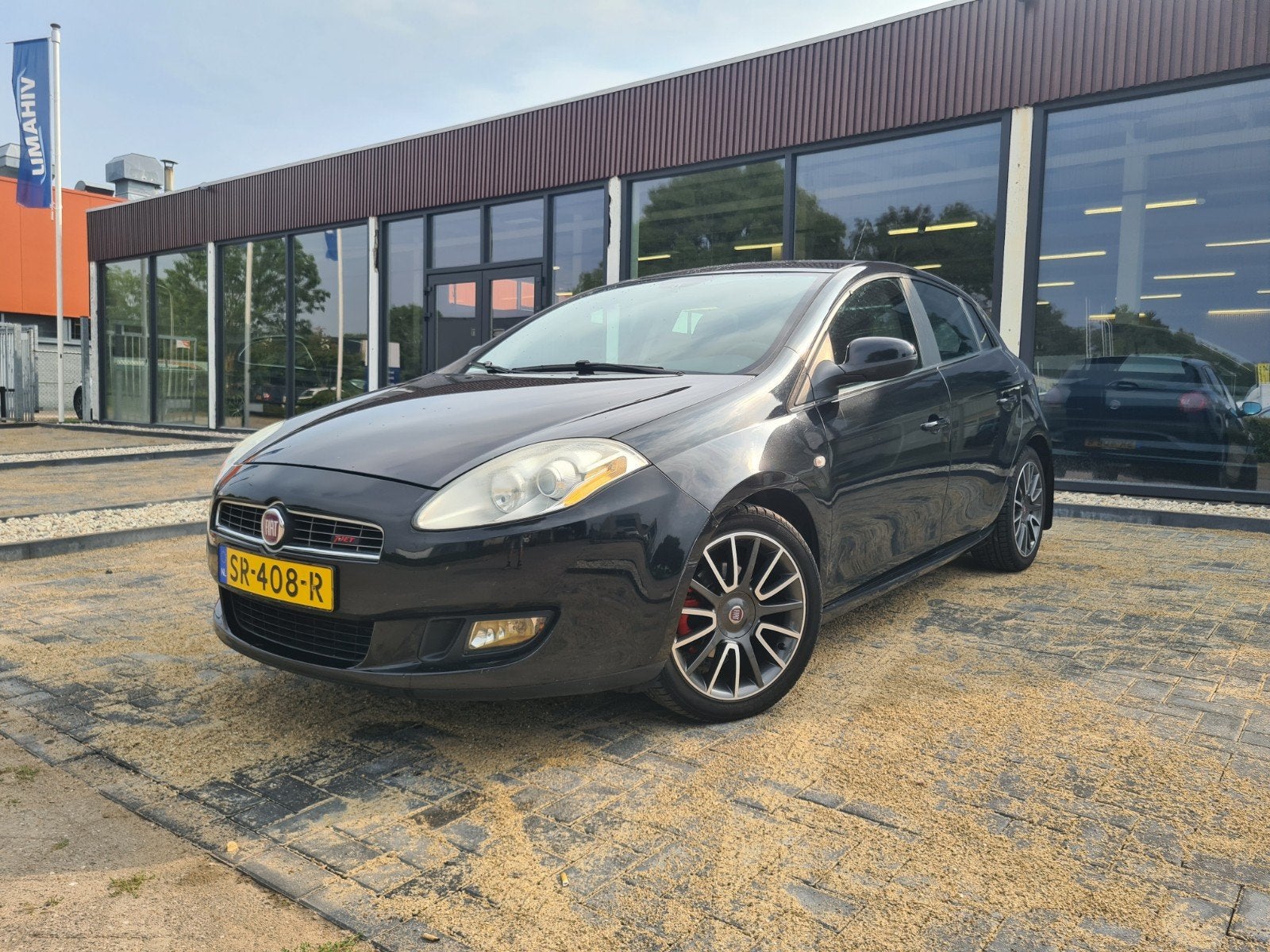 Fiat Bravo 1.4 T-Jet 150PK 5DR 2008 Zwart Clima LM Navi, Auto's, Voorwielaandrijving, Euro 5, Stof, Zwart
