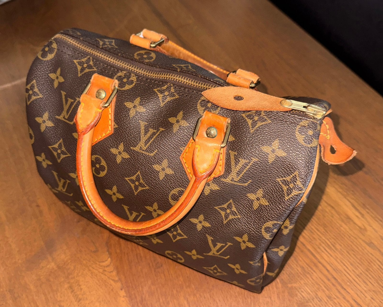 Zeer mooie Louis Vuitton Speedy 25 tas te koop, Ophalen, Bruin, Minder dan 40 cm, Minder dan 35 cm