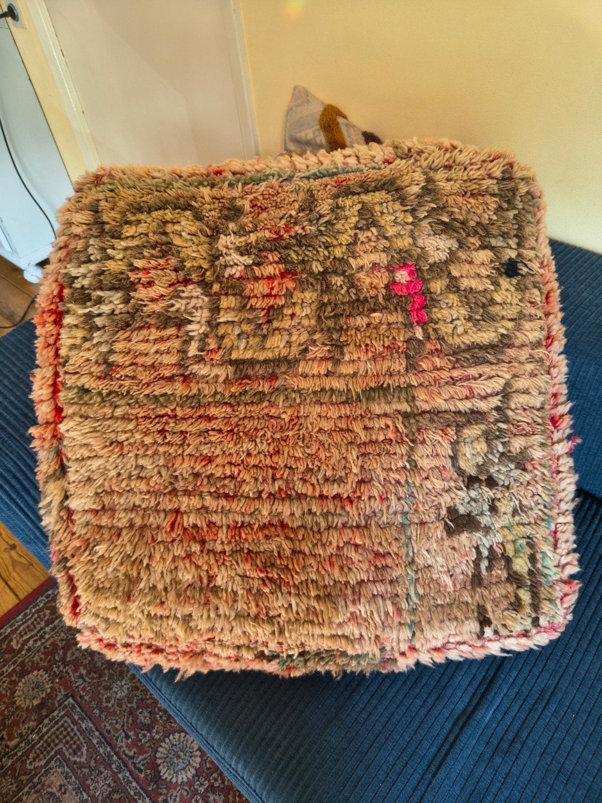 Berber poef , 70 x 70 x 20 cm, Huis en Inrichting, Ophalen, Zo goed als nieuw, Vierkant, 50 tot 75 cm