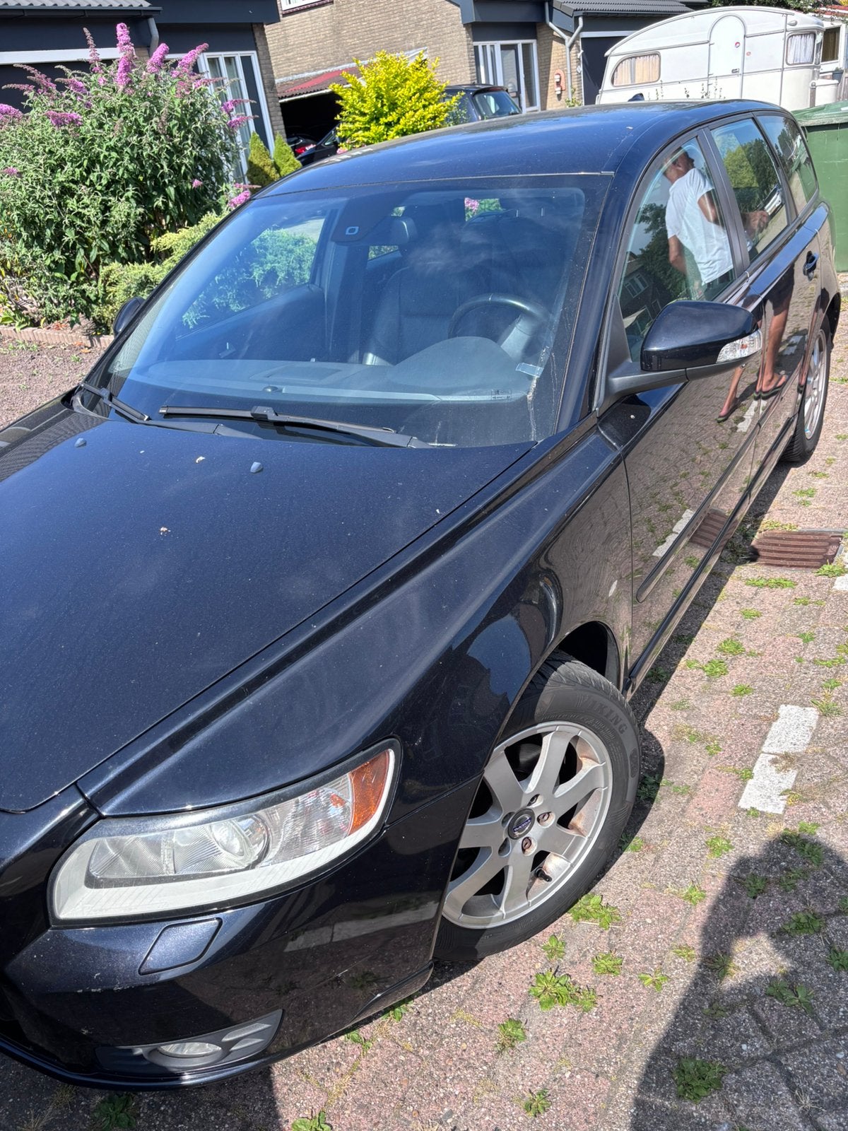 Volvo V50 D2 Drive 115pk Start/stop 2012 427000 kmZwart, Auto's, Voorwielaandrijving, 4 cilinders, 1290 kg, Zwart