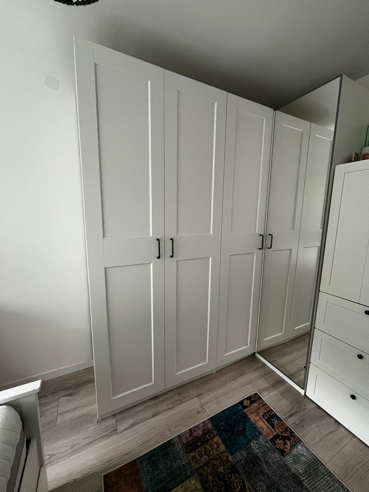 IKEA PAX Kast met deuren en spiegeldeur, Ophalen, Gebruikt, 100 tot 150 cm, 200 cm of meer