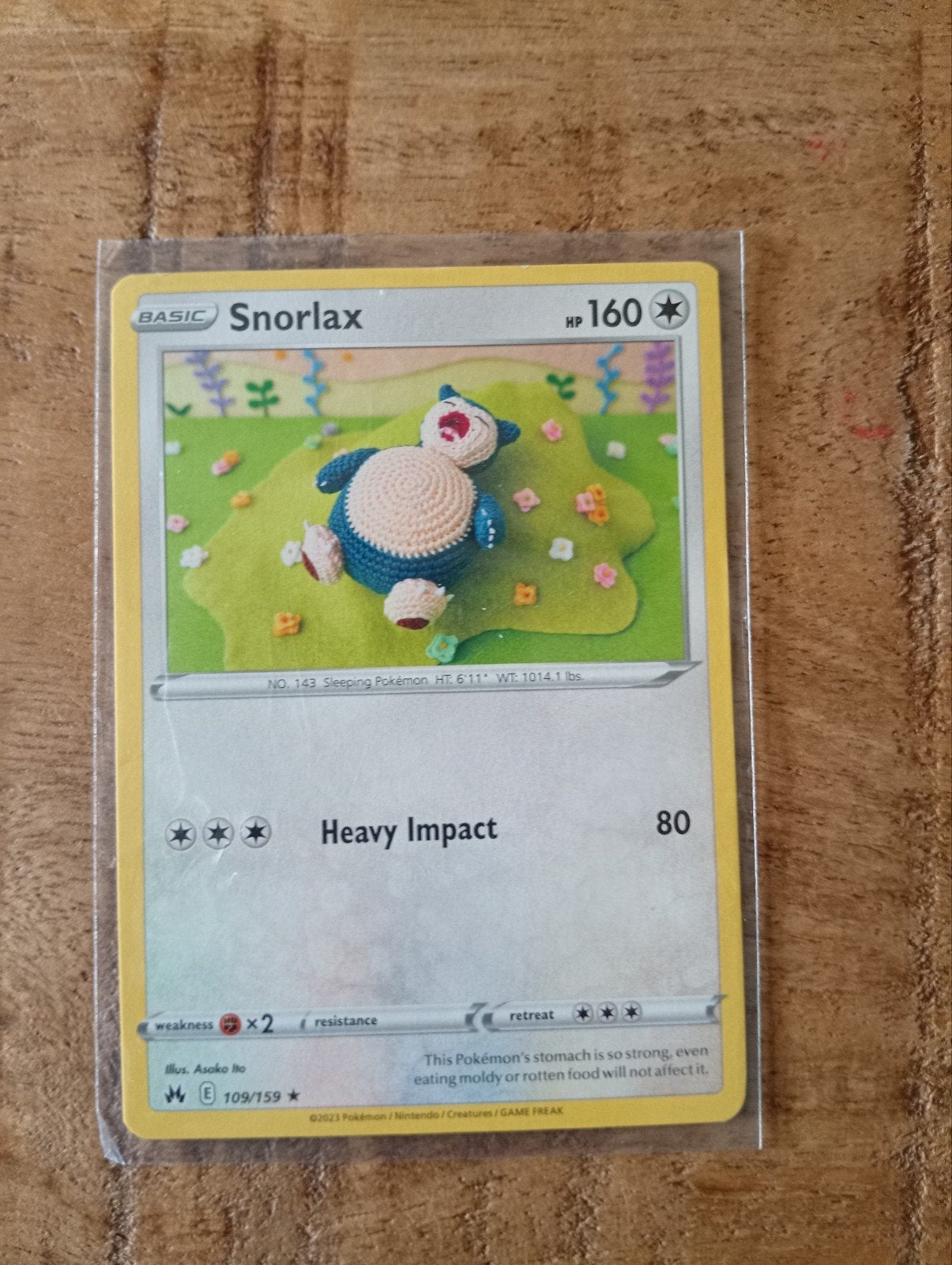 Pokémon Kaart Snorlax 109/159, Ophalen, Gebruikt, Losse kaart