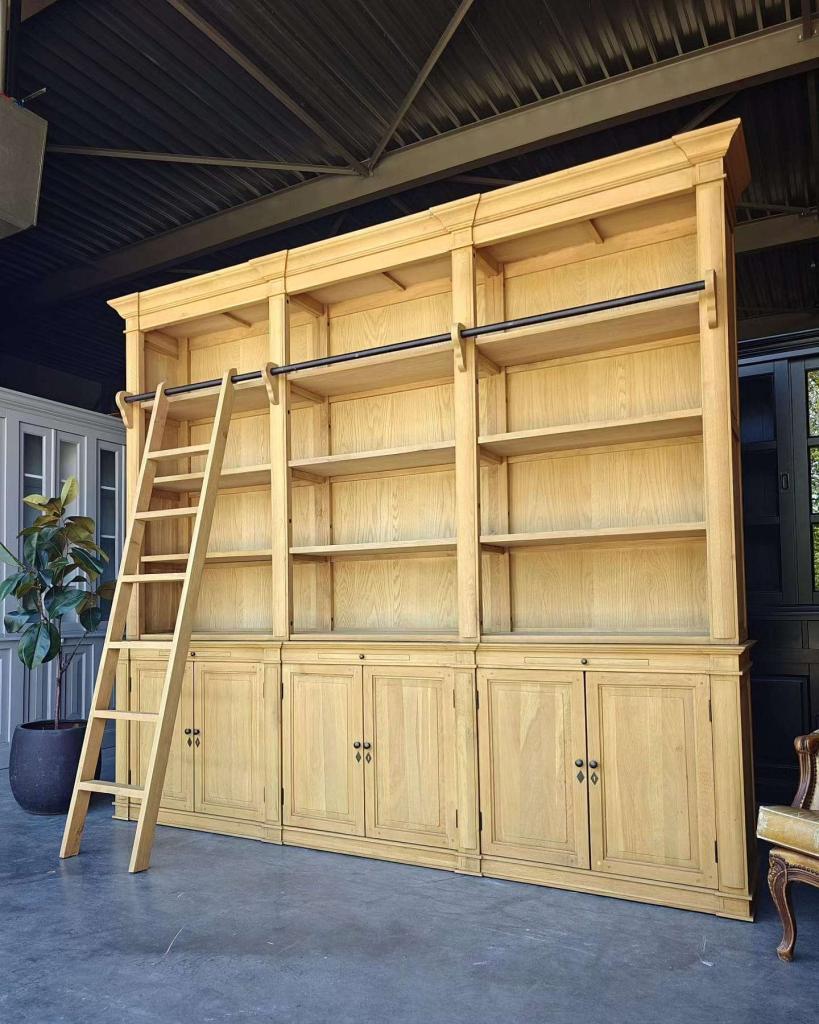 XXL eiken Boekenkast | Bibliotheekkast met ladder | #8814