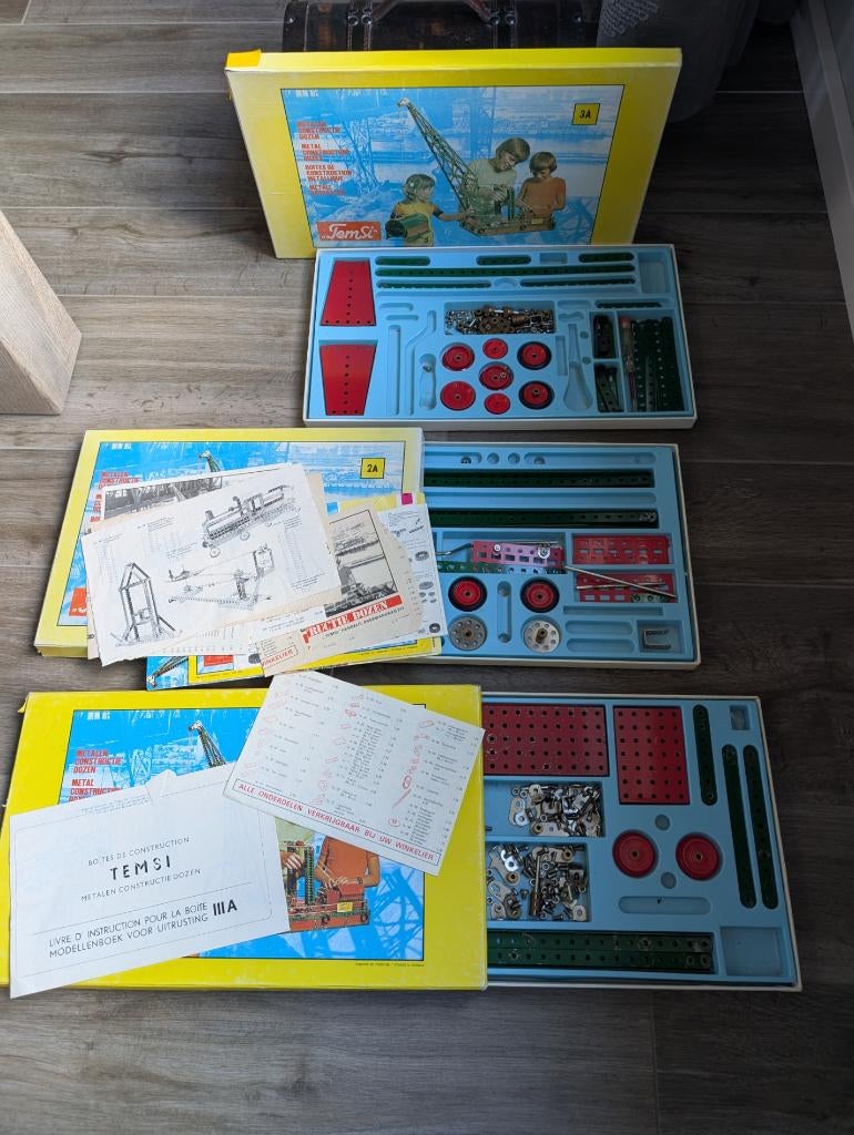Temsi metalen constructiedozen, doos 2, 2a en 3, Ophalen of Verzenden, Gebruikt, Overige merken