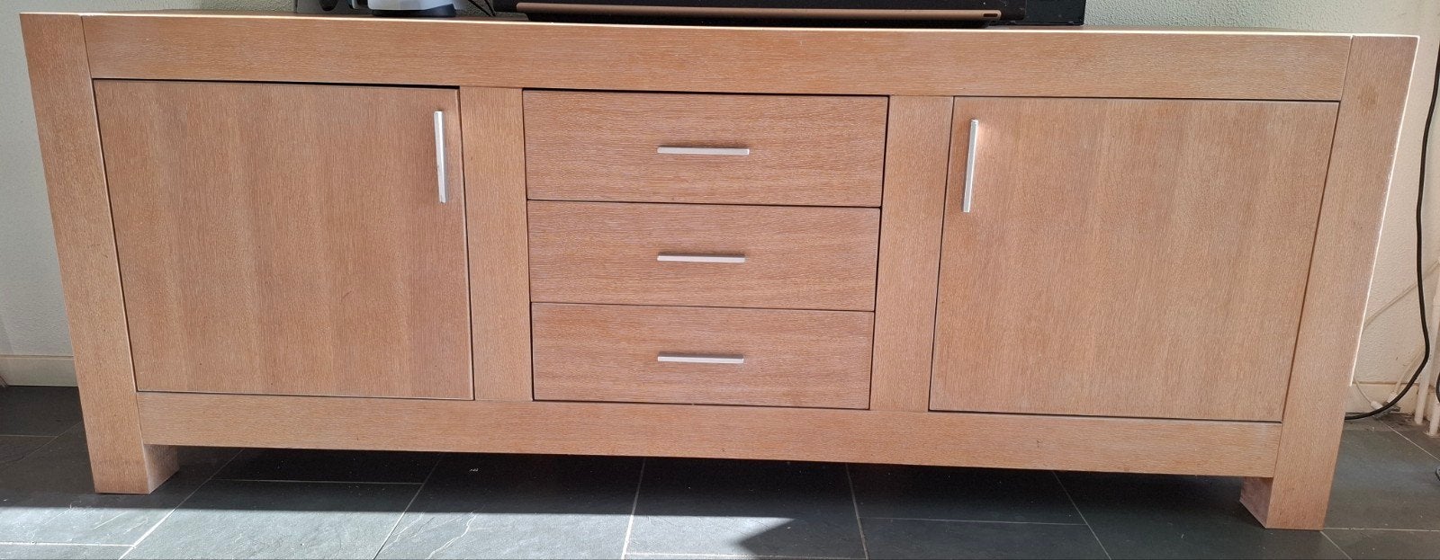 GRATIS - Eikenhouten dressoir met lades en deuren, Ophalen, Gebruikt, Met lade(s), 200 cm of meer