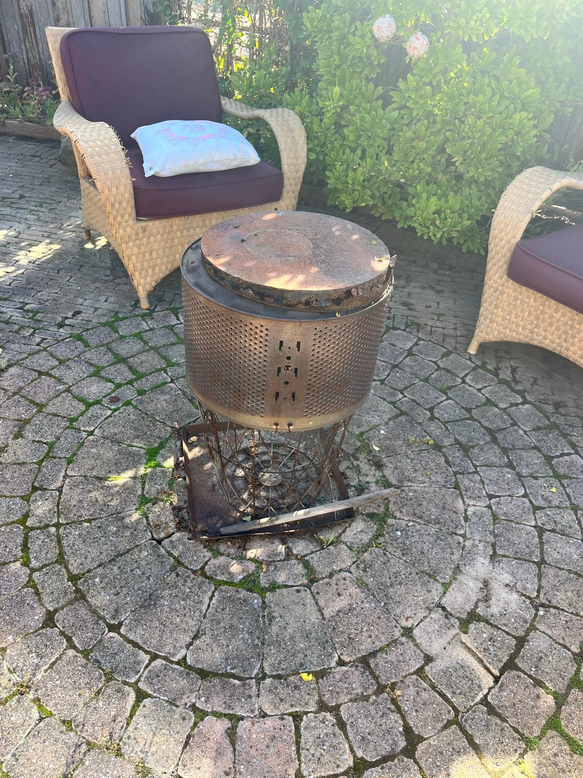 Vuurkorf van wasmachinetrommel, Ophalen, Gebruikt, Vuurkorf