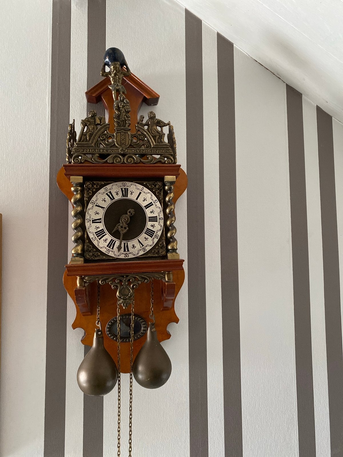 Antieke Zaanse klok - Prachtig Houten Design, Antiek en Kunst, Ophalen