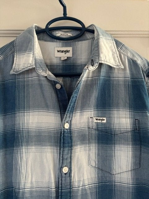 Wrangler herenblouse overhemd S, Ophalen of Verzenden, Gedragen, Blauw, Wrangler
