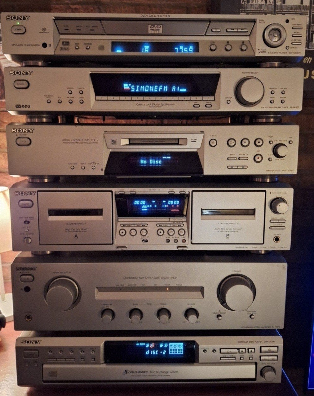 Sony zeer uitgebreide stereotoren, Ophalen, Gebruikt, Cassettedeck, Sony