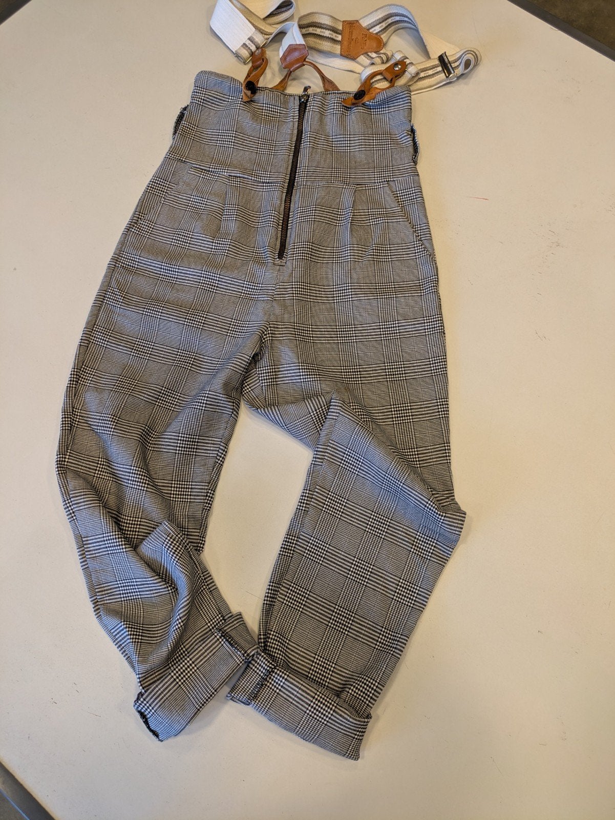 Geruite broek met hooge taille, Maat 38/40 (M), Pronto Moda, Pronto Moda, Onbekend