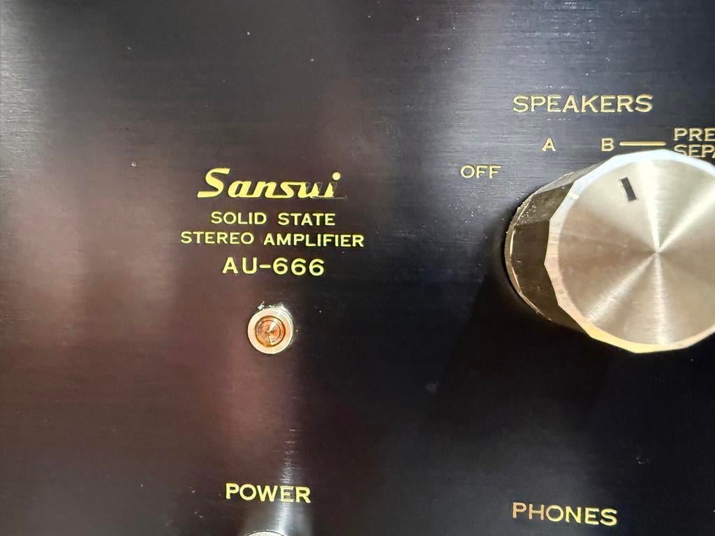 **VERKOCHT** Sansui AU-666, gereviseerd, topstaat, Contact@vintageaudiobreda.nl, Sansui, Zo goed als nieuw, Bosschendijk 193b, Oudenbosch