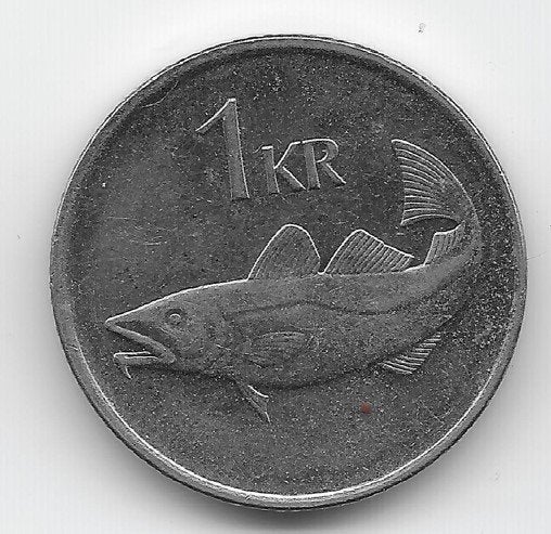 IJsland 1 króna 2007 KM# 27a, Verzenden, Overige landen, Losse munt