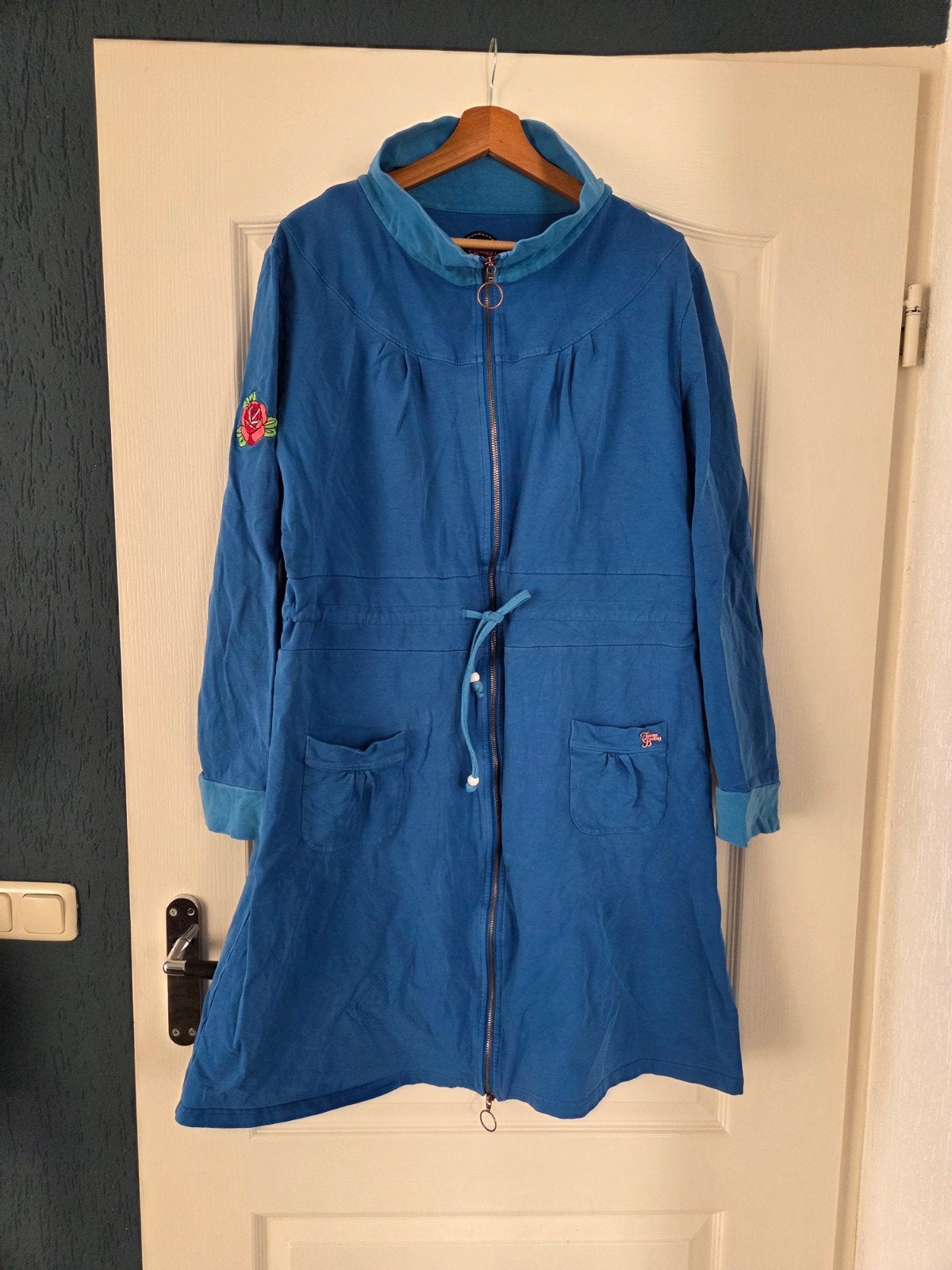 Tante Betsy Zippie Solid Blue XXL AW18 sweatvestjurk, Blauw, Maat 46/48 (XL) of groter, Ophalen of Verzenden, Zo goed als nieuw