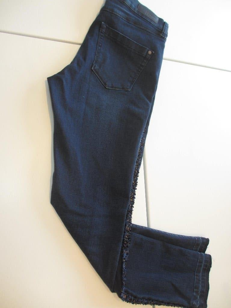 RIANI 7/8 jeans met glimmende bies 36/38, skinny NIEUW, Blauw, Nieuw, Ophalen of Verzenden, RIANI