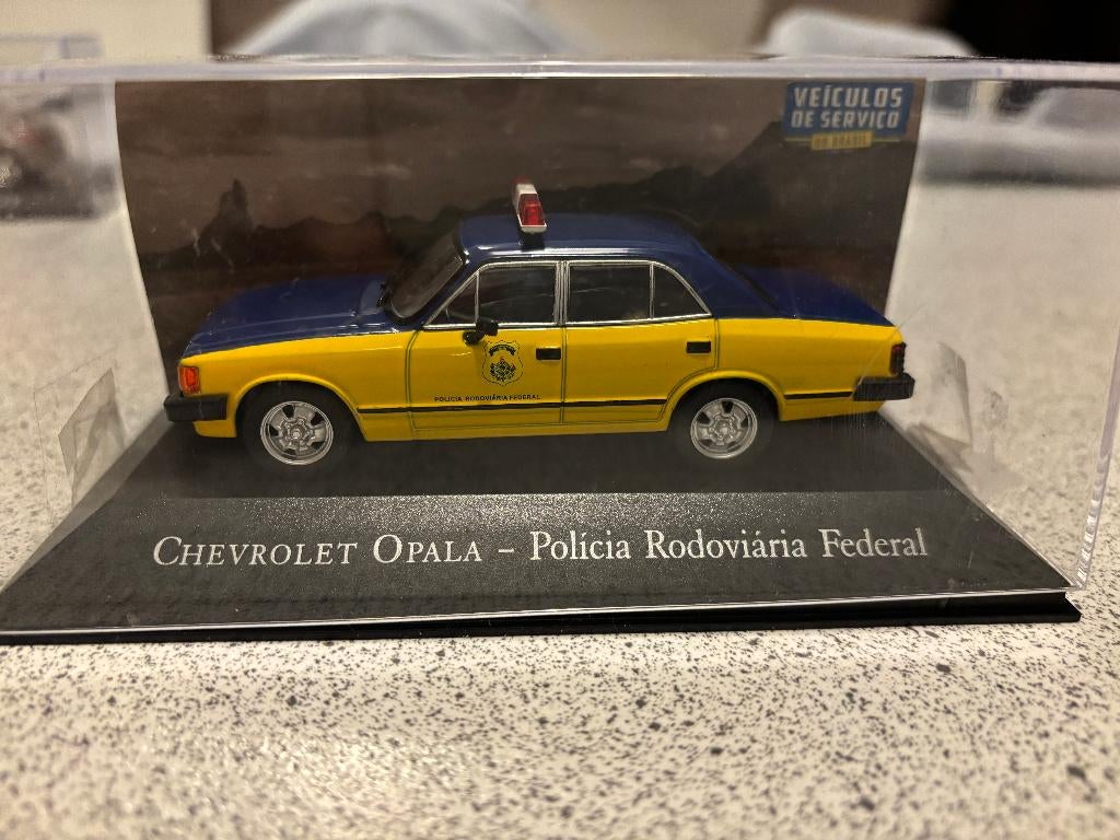 Chevrolet Opala Policia Brasil 1:43, Ophalen of Verzenden, Nieuw, Auto, Overige merken